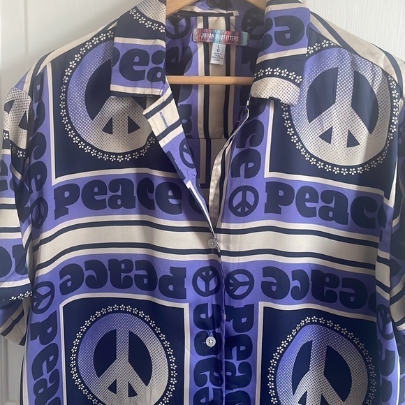 Urban Outfitters Liam Souvenir Blue Button Down Shirt - Picture 5 of 8